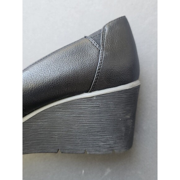 Soul Naturalizer Size 7 W About Time Black Wedge Manmade Shoes 7 Wide - Picture 4 of 11